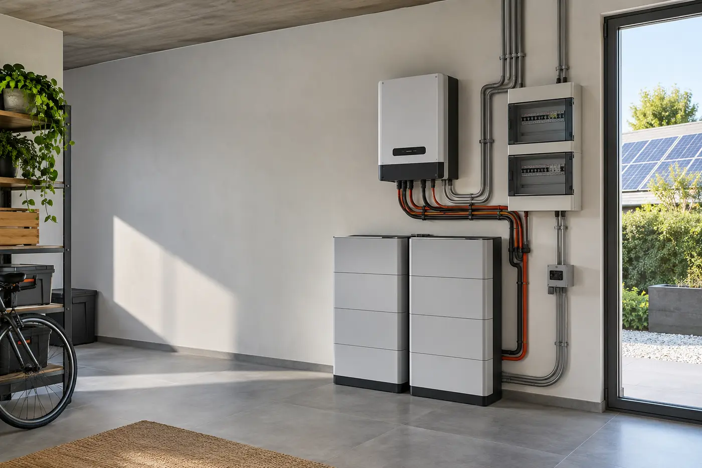 Inverter, batterie e protezioni di un impianto fotovoltaico installato con ordine