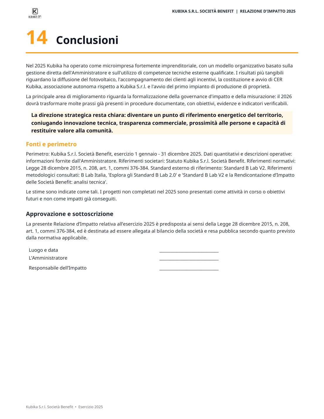 Relazione d’Impatto 2025, pagina 20